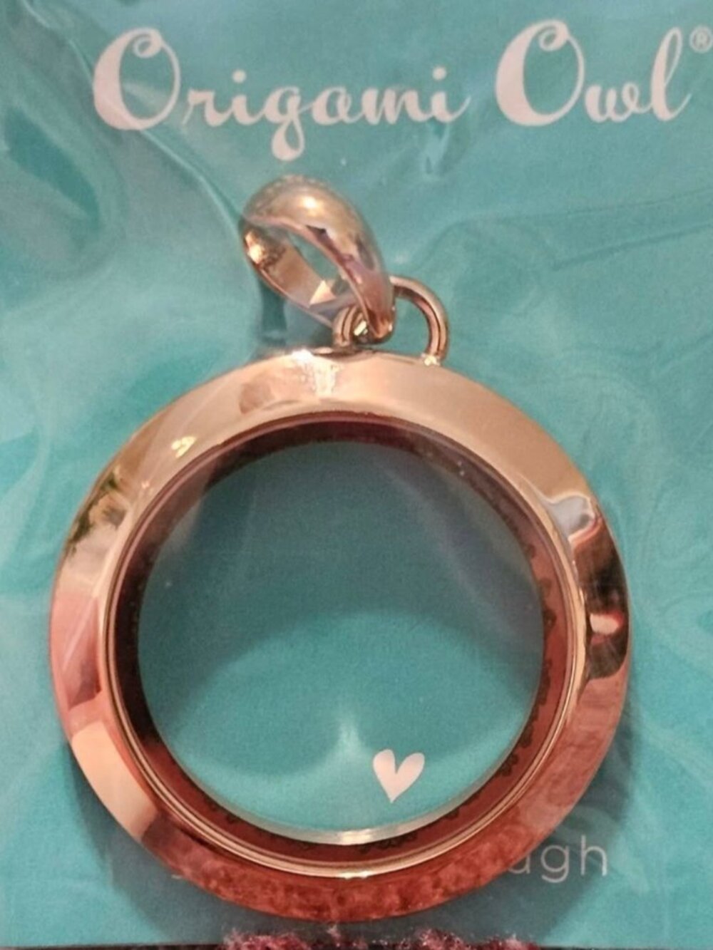 NIP Origami Owl BZ3032 Medium Rose Gold Twist Living Locket Base Retired